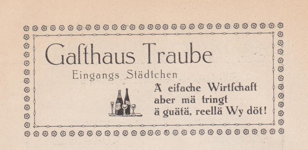 Hier gab es «ä' guätä reellä Wy».