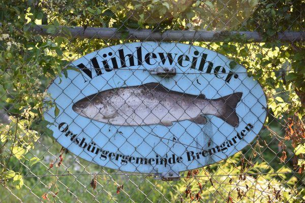 Schild Mühleweiher
