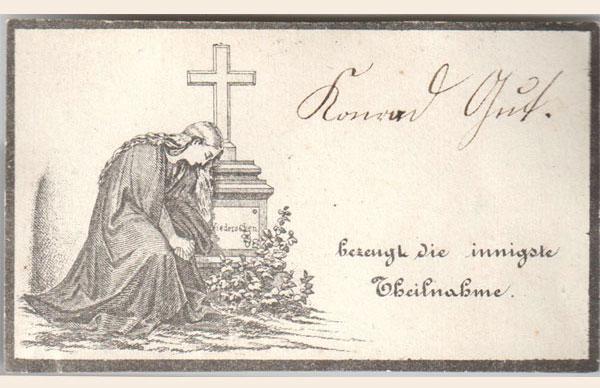 Altes Kondolenzkärtchen (2/4)