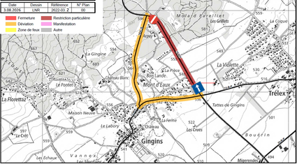 Fermeture et déviation de la route Blanche