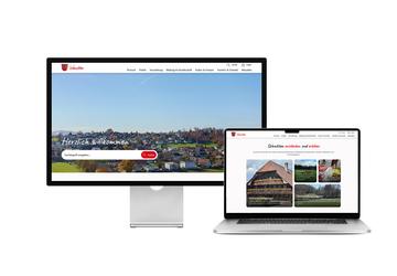 Desktop- und Tablet-Ansicht Webauftritt Gemeinde Schmitten