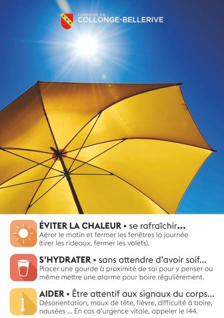 Affiche canicule Collonge-bellerive