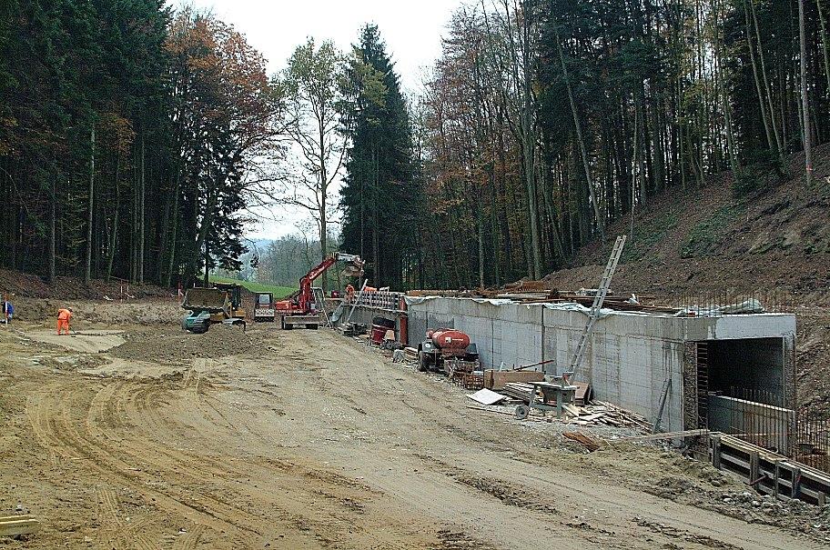 Das Bauwerk Mitte November 2004.