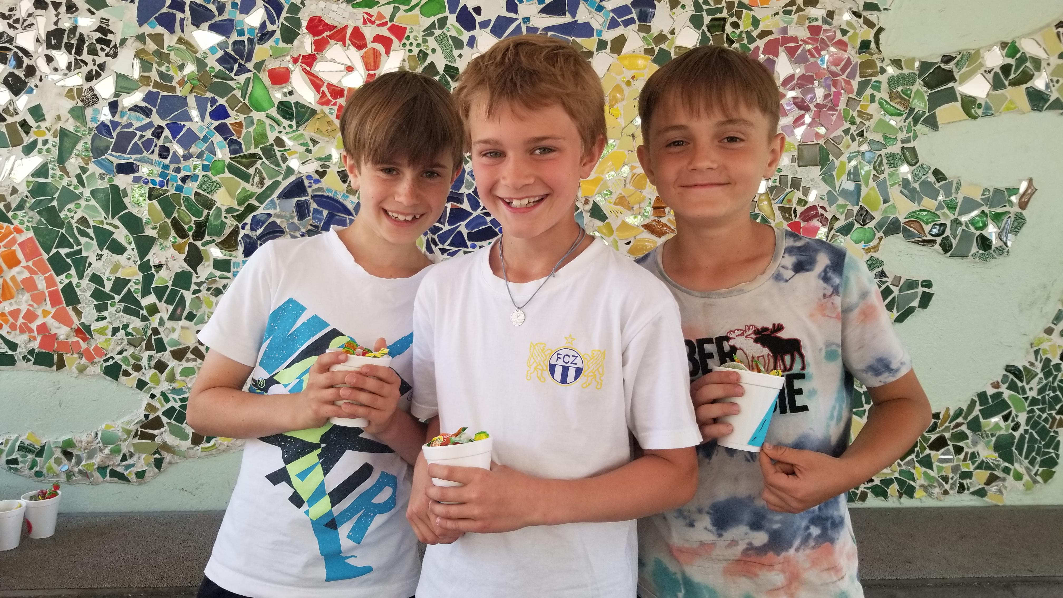 Jungs, 3. Klasse, mit der höchsten Punktzahl nach dem Sporttag