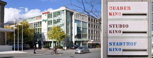 Das Kinocenter an der Masanserstrasse gegenüber des Stadthaus`.