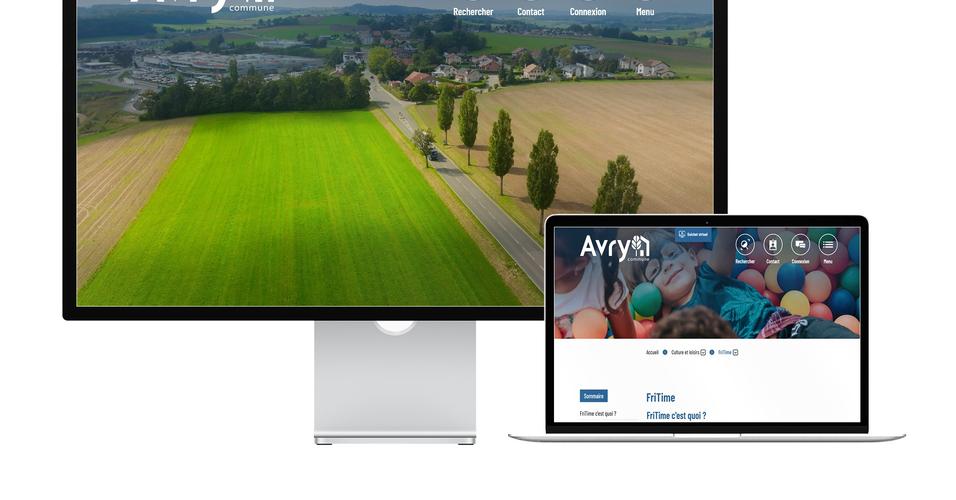 Desktop- und Tablet-Ansicht Webauftritt Commun Avery