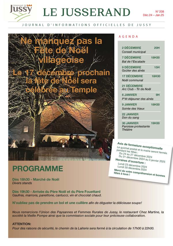 Journal communal décembre 2024 - janvier 2025