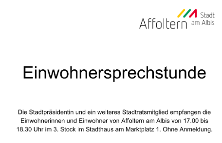 Einwohnersprechstunde