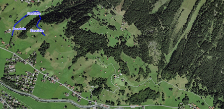 Kartenausschnitt Bergweg Klosters