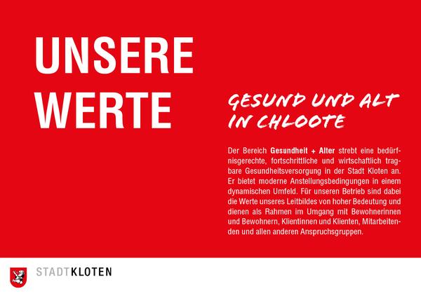 Gesundheit + Alter - Unsere Werte