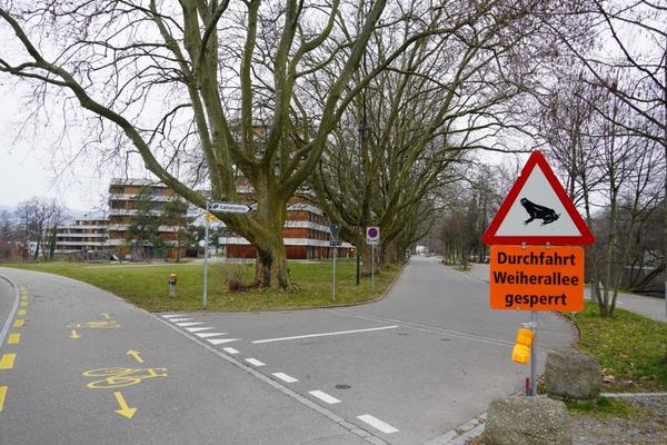 Sperrung an der Weiherallee