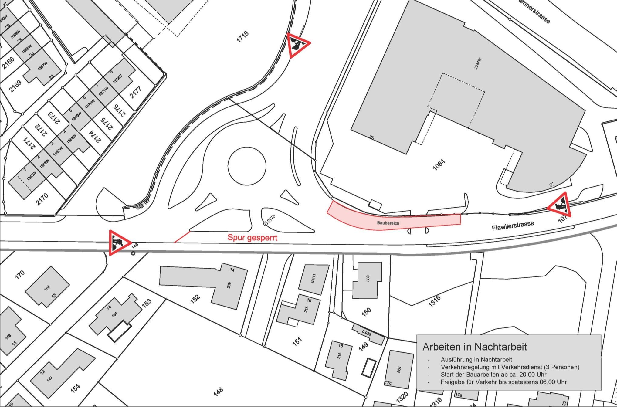 Übersichtsplan Flawilerstrasse