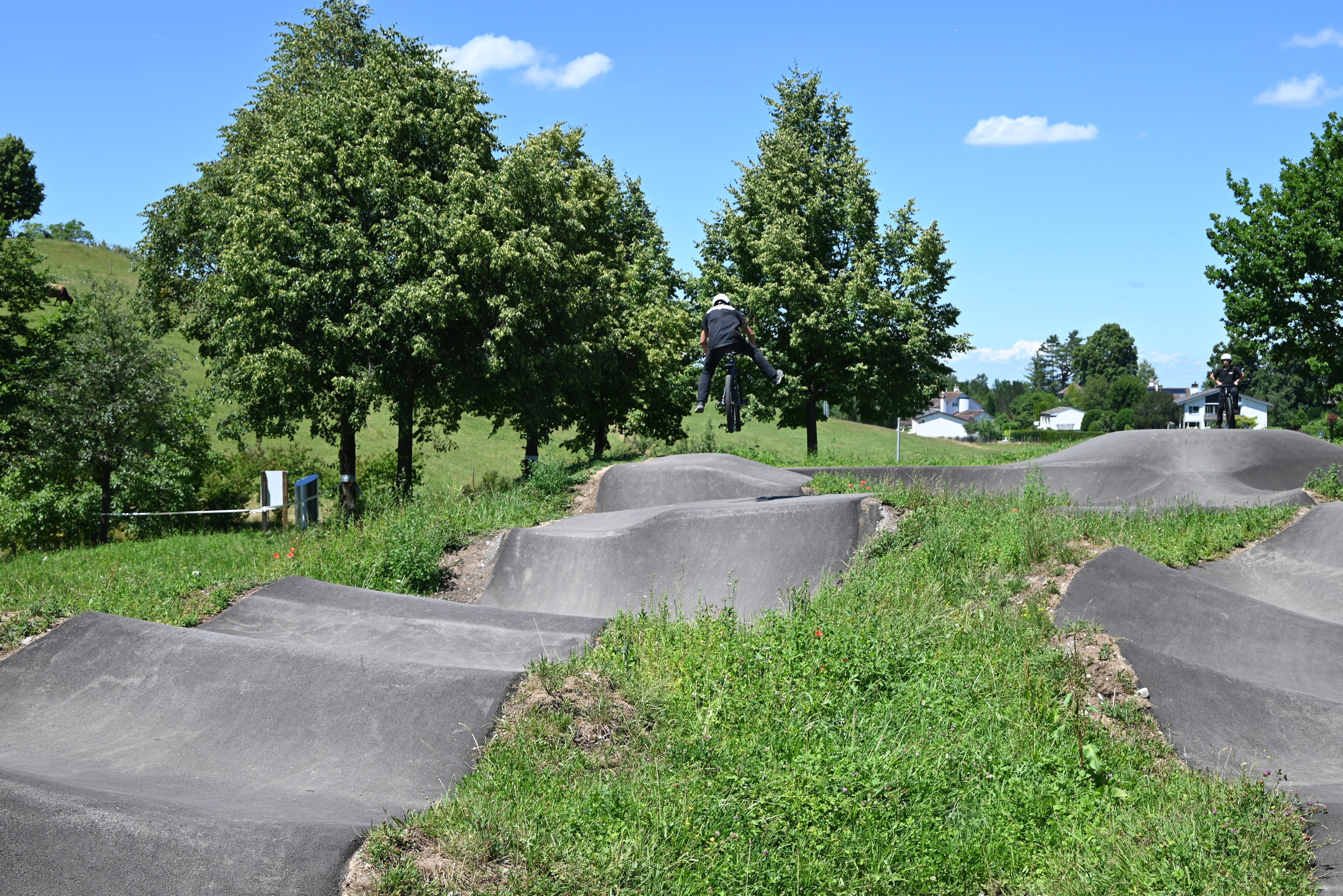 Pumptrackanlage im Brand bei der Eröffnung am 25. Juni 20222