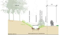 Querprofil Bruggwaldparkbach