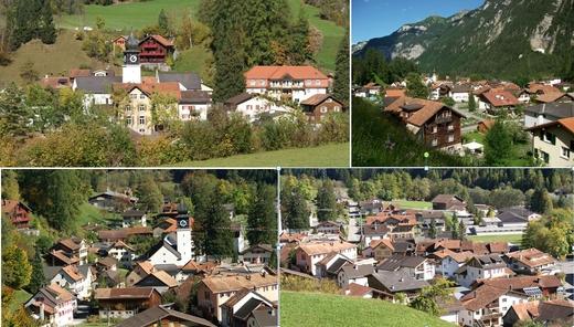 Bildcollage mit Aufnahmen von Vättis