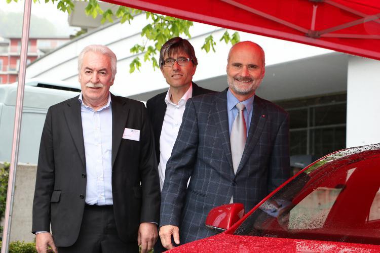 von links: 
Gemeinderat Walter Mösch, Geschäftsführer Caritas Luzern Thomas Thali und Landesstatthalter Ueli Amstad