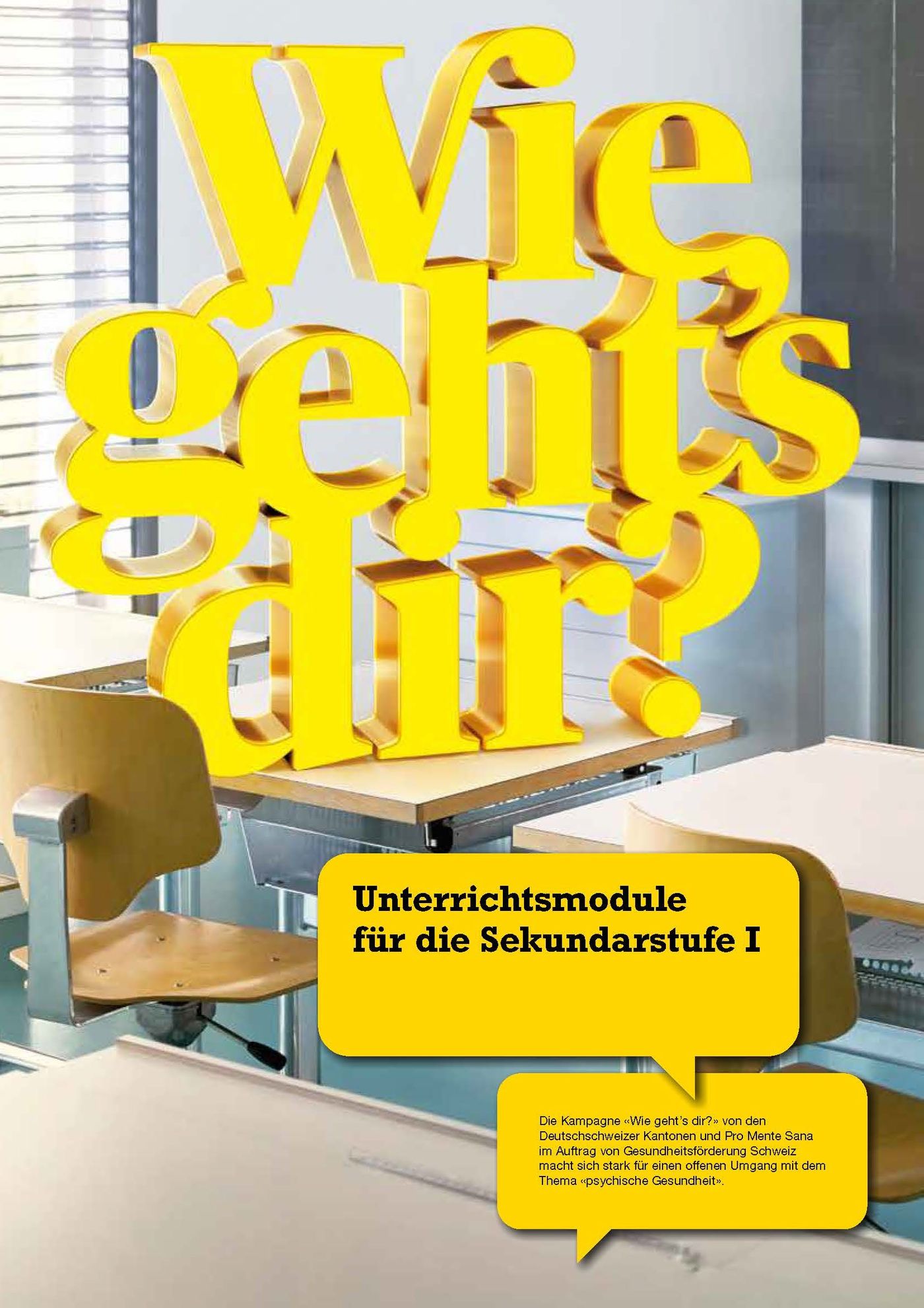 Schriftzug wie gehts dir mit Hinweis auf Inhalte der Unterseite