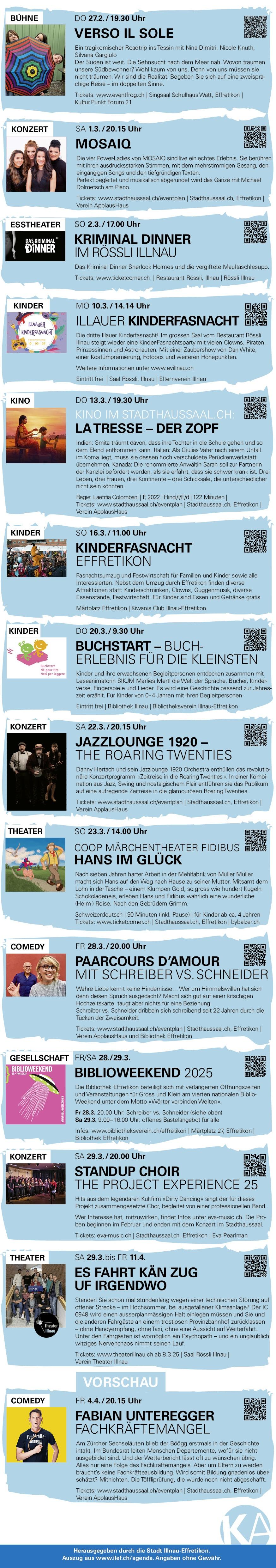 KulturAgenda Januar -März 2025