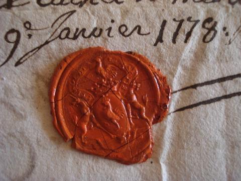 Documents, Sceau de Polier