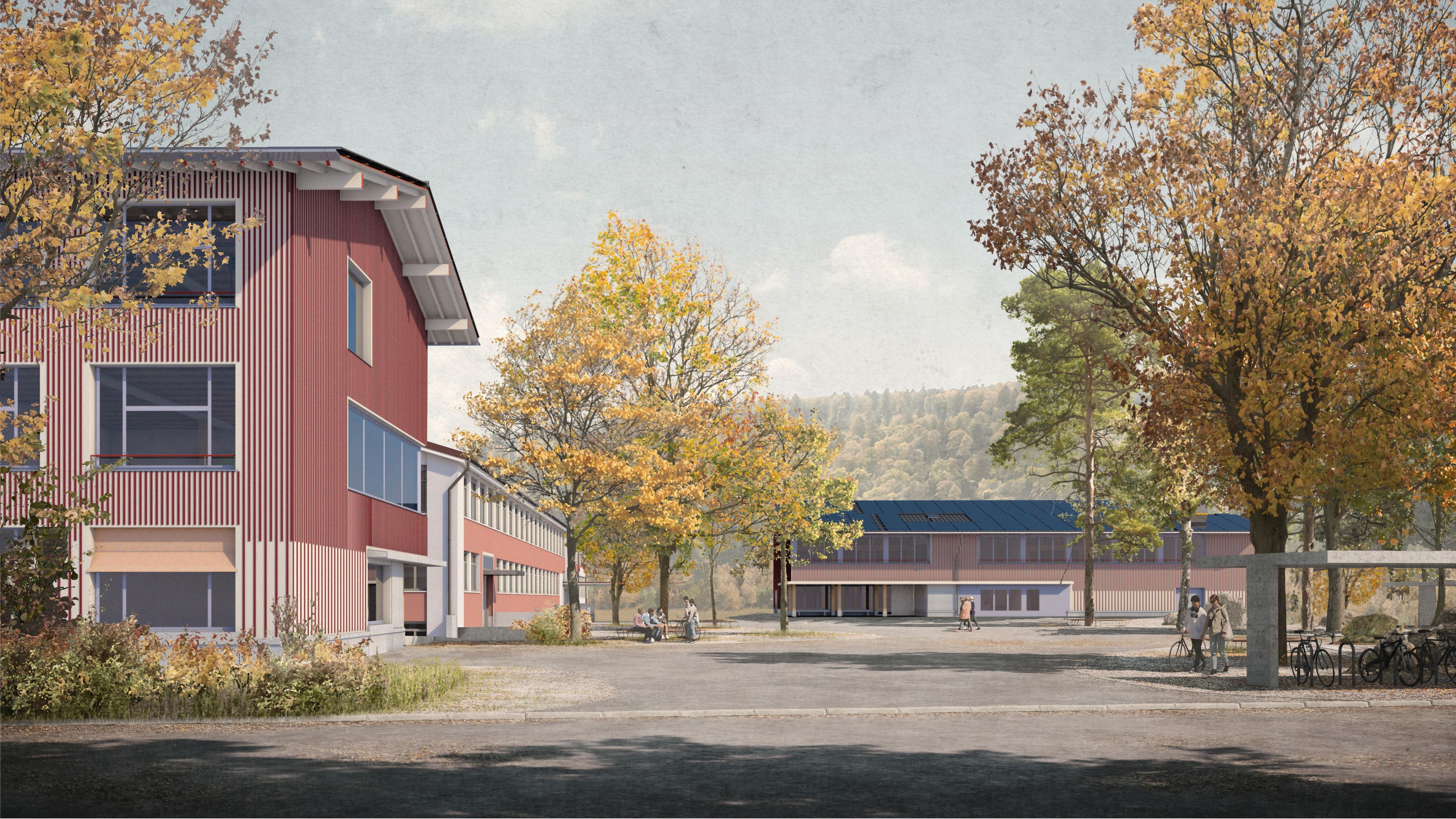 Visualisierung Neubauten Oberstufenzentrum