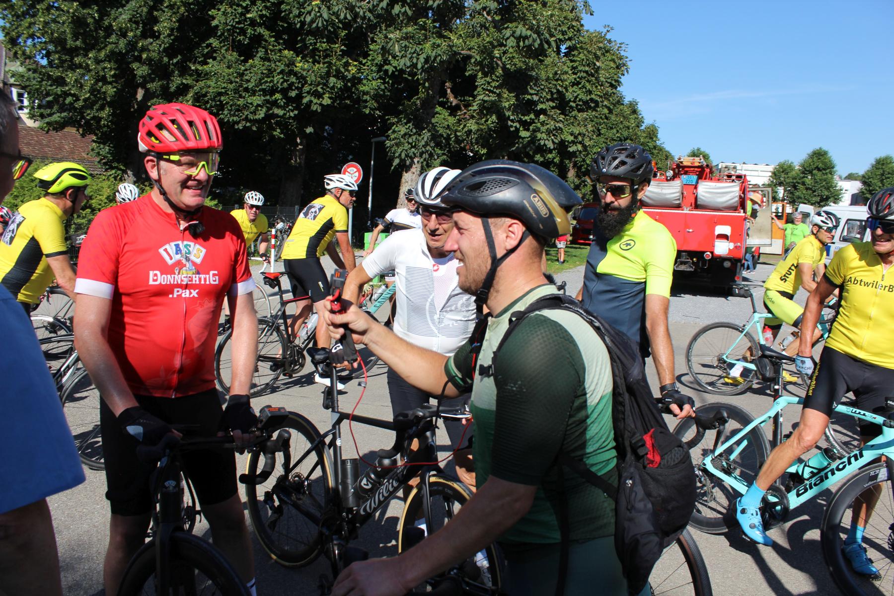 Empfang von Rainer Maria "Salzi" Salzgeber in Gossau am 11. August 2023