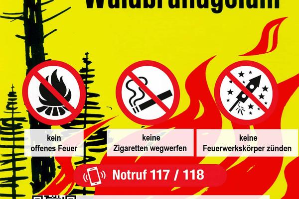Plakat Waldbrandgefahr