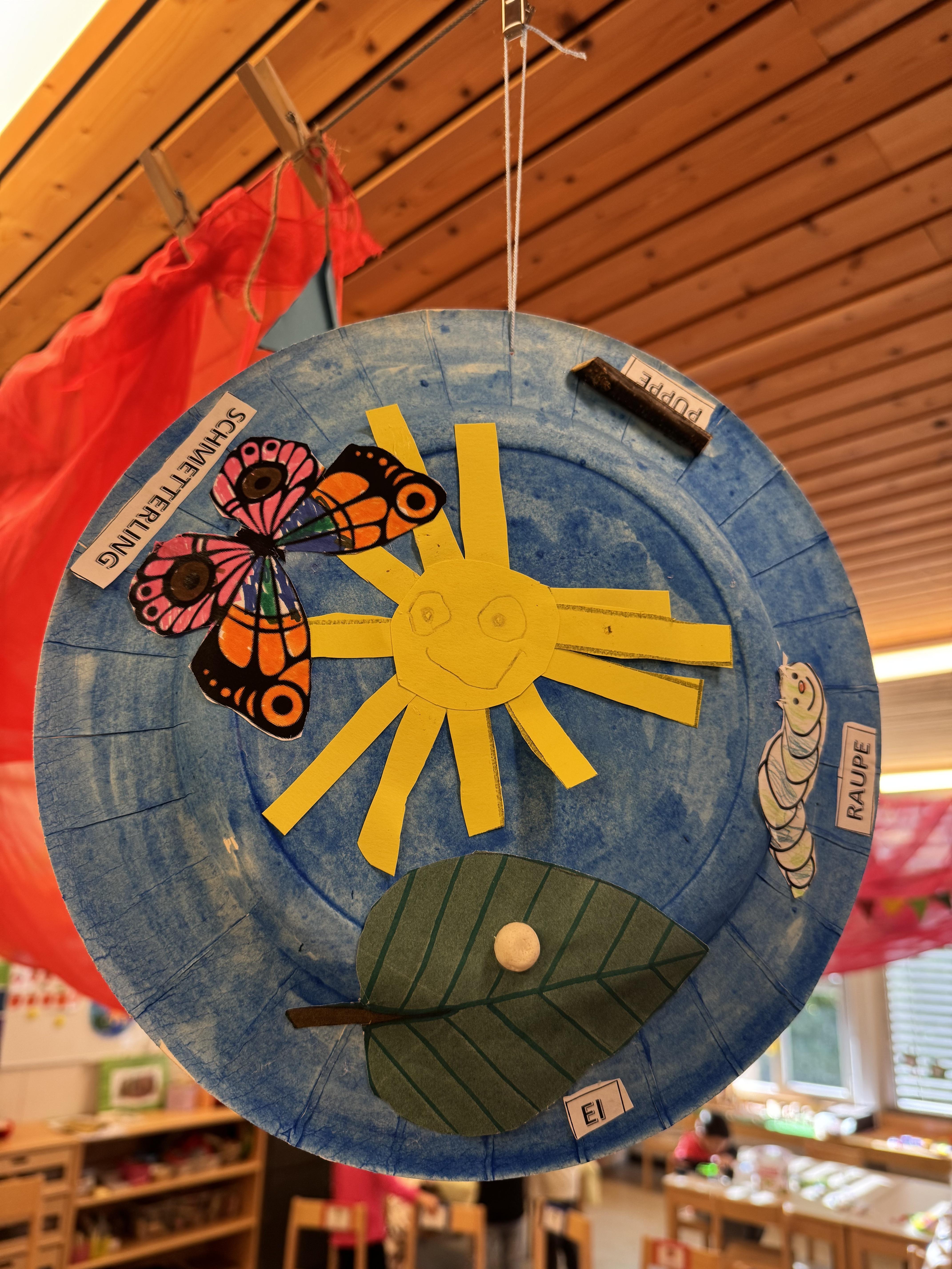 Vom Raupe bis zum Schmetterling