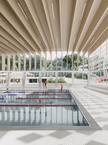 Geplantes 25-Meter-Becken. Bild: SAM Architekten, Studio Blomen