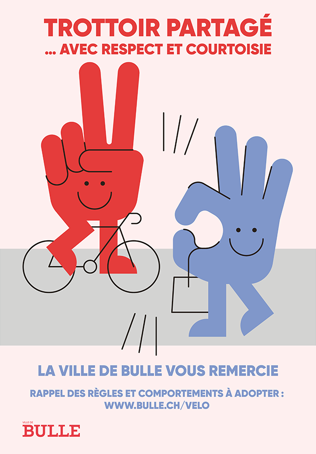 affiche trottoir partagé
