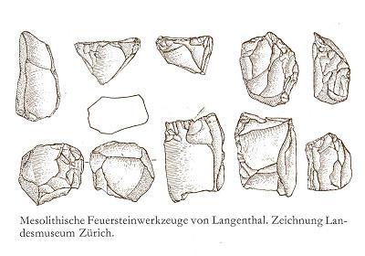 Feuersteinwerkzeuge von Langenthal