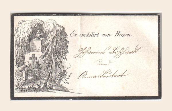 Altes Kondolenzkärtchen (1/4)