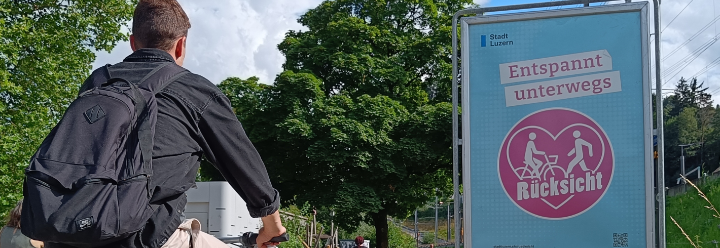 Foto Rücksichtskampagne 2024 (Quelle: Stadt Luzern)