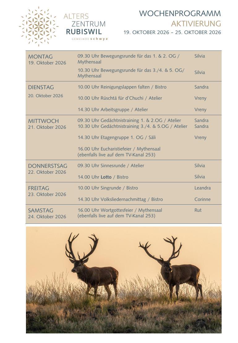 Wochenprogramm