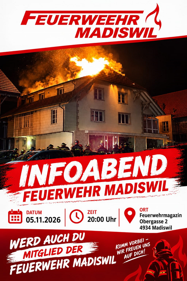 Flyer Infoabend Feuerwehr Madiswil