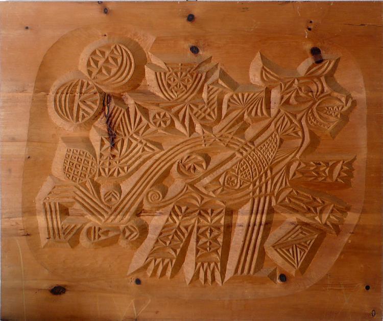 Holzrelief, Kerbschnitzerei