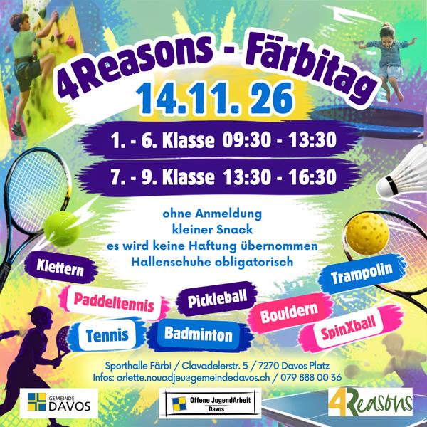 Flyer zum 4. Davoser Färbitag vom 14. November 2026