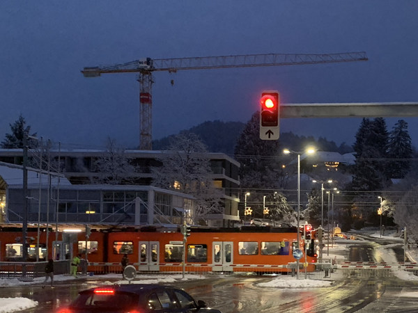 Papiermühle Ittigen im Winter.