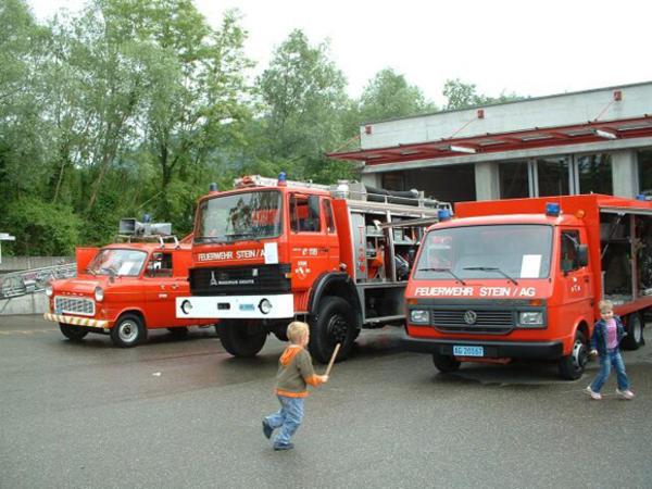 Der Fahrzeugpark der Feuerwehr.
