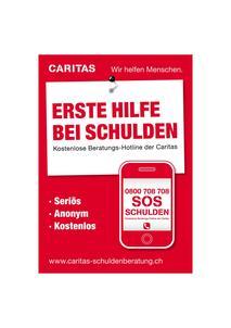 Unter 0800 708 708 können Sie kostenlos die Schuldenberatungsstelle der Caritas kontaktieren