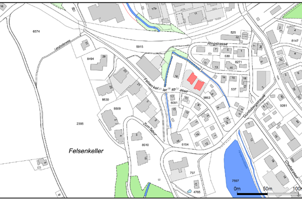 Plan der Baustelle an der Steigstrasse