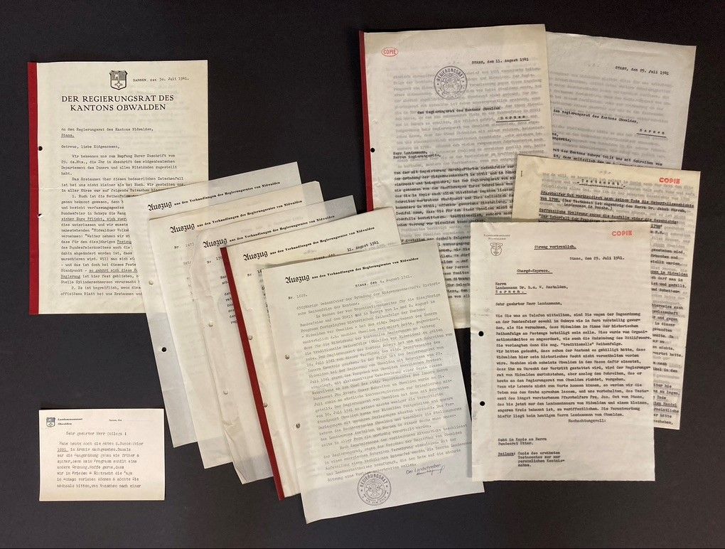 Briefwechsel zwischen Nidwalden und Obwalden von 1941