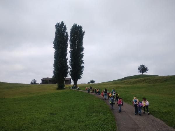 Schulklasse beim Wandern