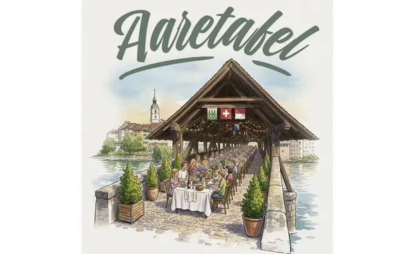 Aaretafel,  alte Holzbrücke Olten,  5. September 2026