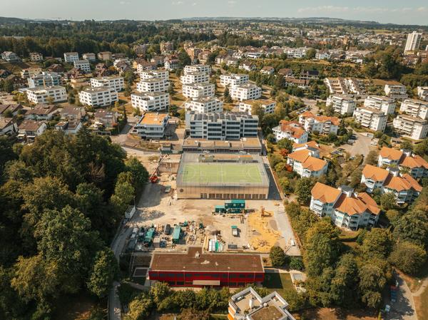 Luftaufnahme Schulanlage Hübeli.