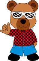 Teddy mit Sonnenbrille