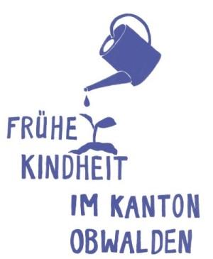 Logo Frühe Kindheit im Kanton Obwalden Giesskanne, die Pflanze giesst