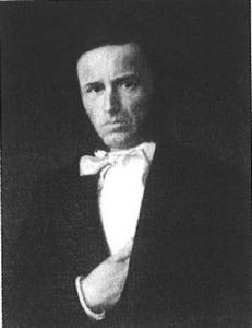 Bernhard Simon in der Pose von Napoleon Bonaparte