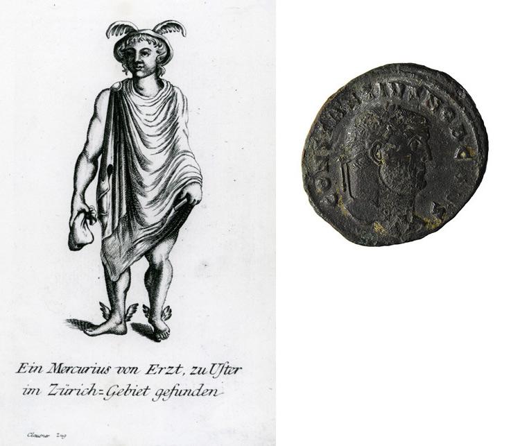 Bild Statuette und M?nze
