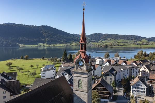 Luftaufnahme Dorf