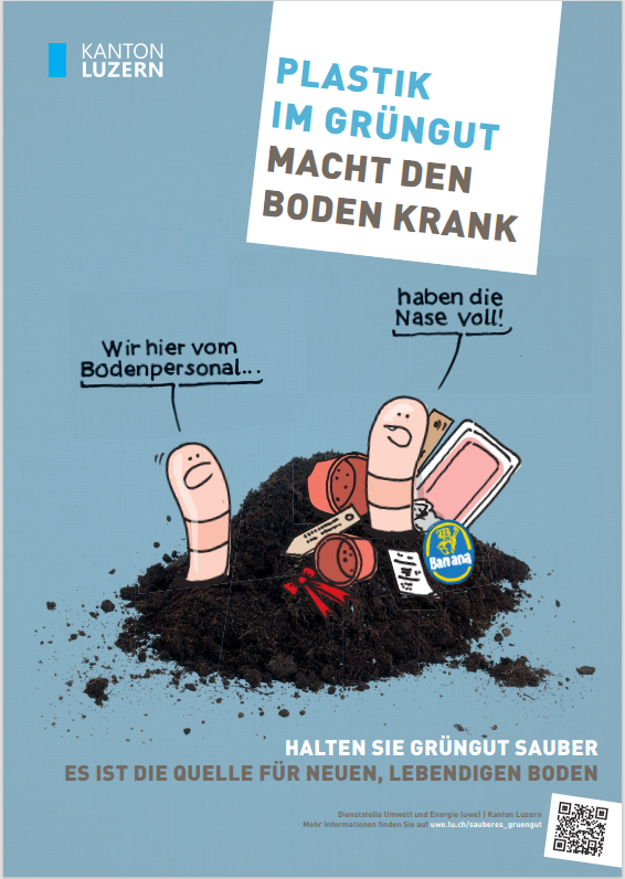 Plastik im Grüngut macht den Boden krank.
